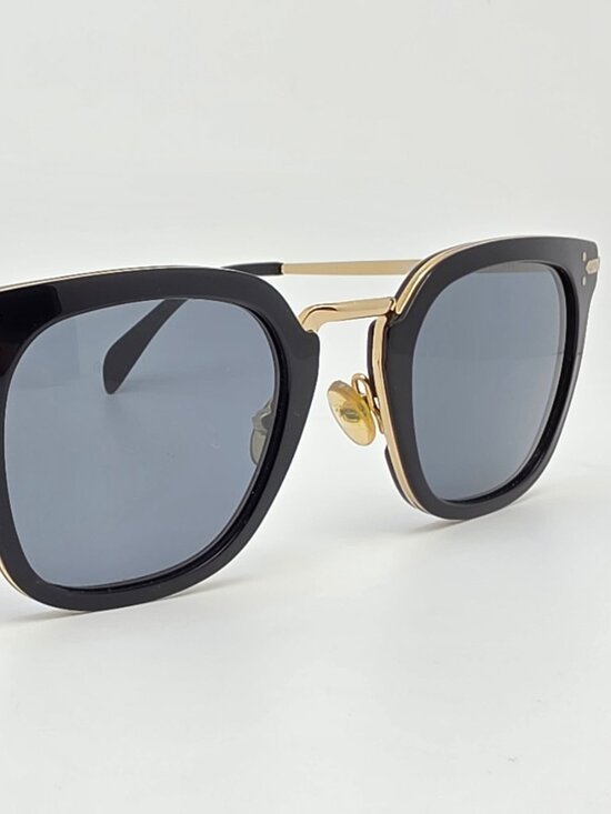Celine CL41402/S ANW G8 Black Pale Gold Frame Dark Grey Lens Sunglasses Italy main image 4